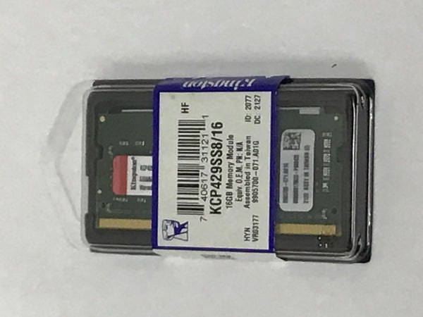 Kingston 16GB DDR4 PC4-23400 2933MHZ Non ECC Memory SODIMM 1.2V KCP429SS8/16