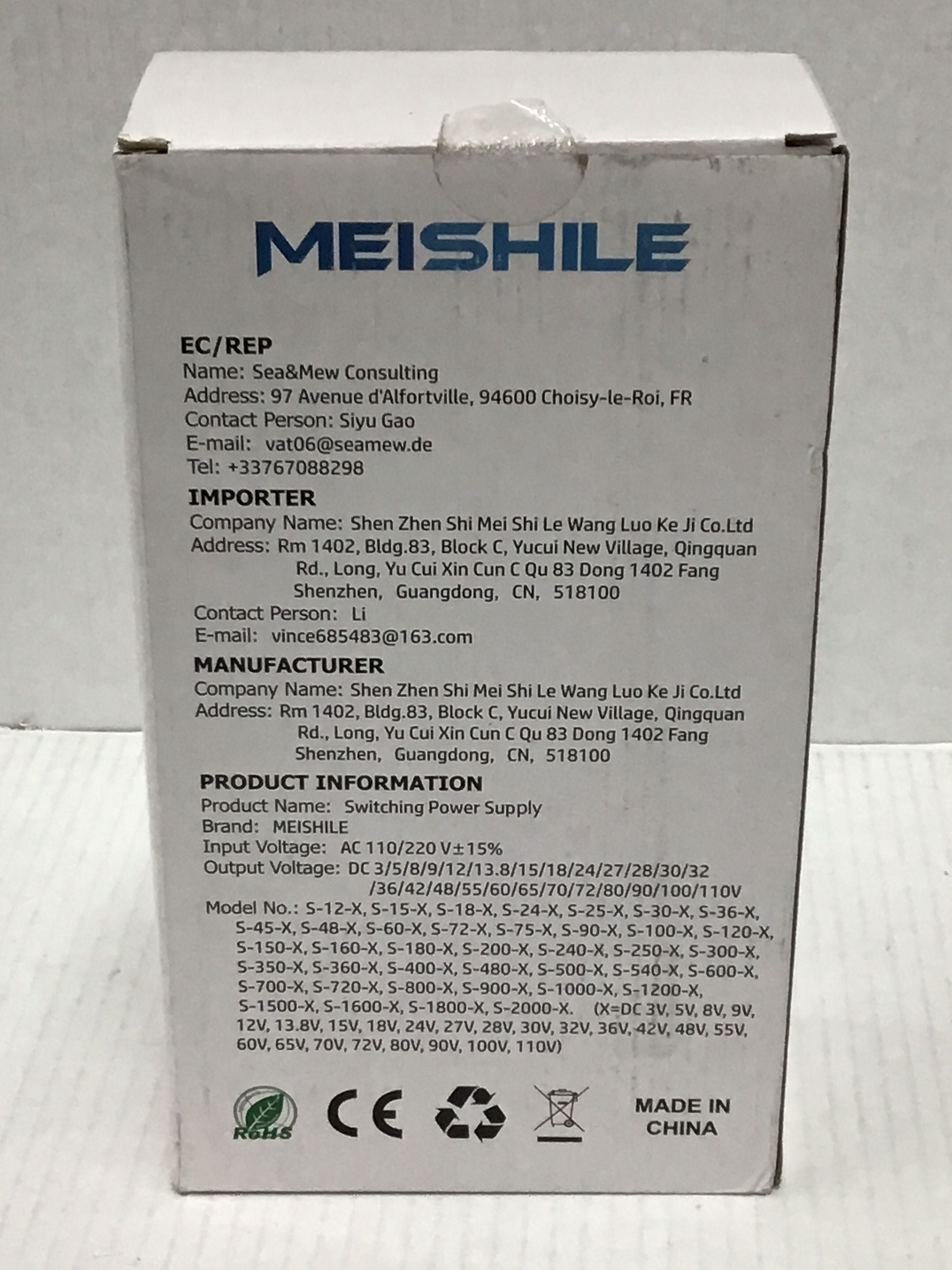 Meishile 600W 60V 10A DC Switching Power Supply PSU 110V/220V  S-600-60