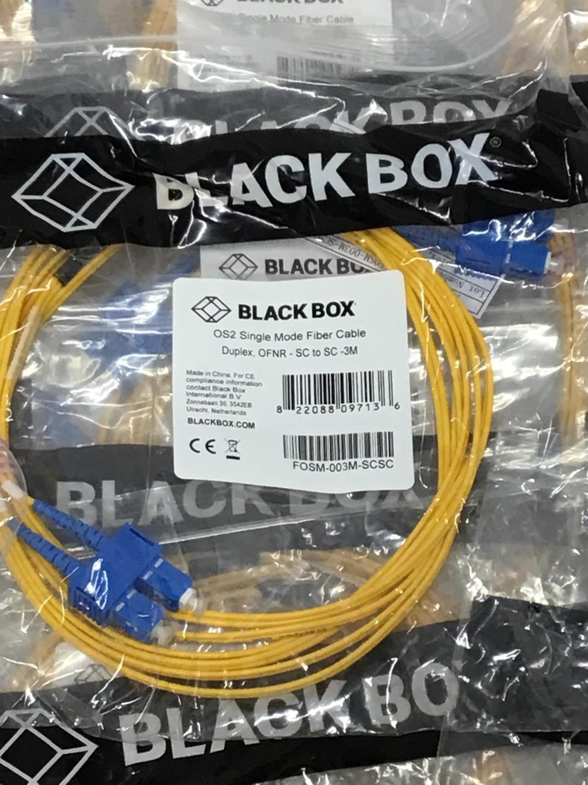 Lot of 26 Black Box Connect Single-Mode Duplex Patch Cable, LSZH FOSM-003M-SCSC