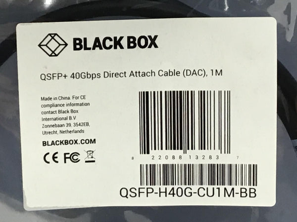 BLACK BOX QSFP  40Gbps Direct Attach Cable DAC Cisco Comp QSFP-H40G-CU1M-BB